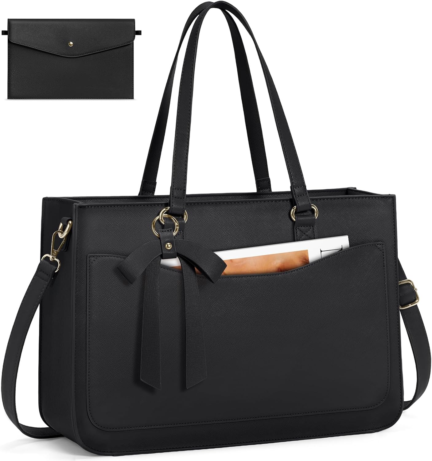 RAINSMORE Laptop Bag for Women: Stylish 15.6 Inch Tote