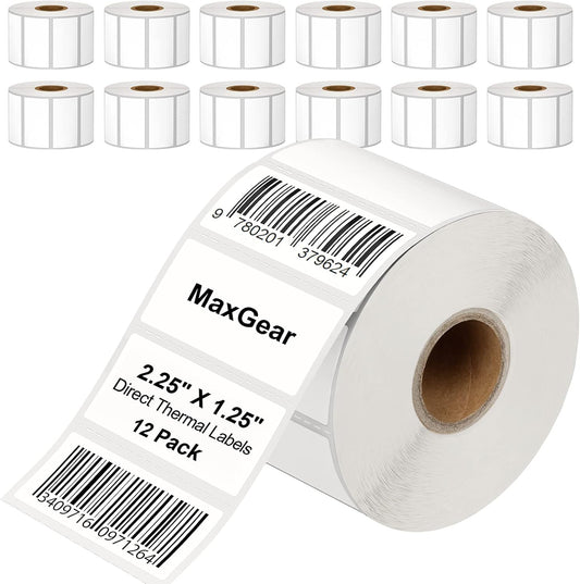 Premium Perforated 2.25 X 1.25 Shipping Labels - Rollo & Zebra Compatible