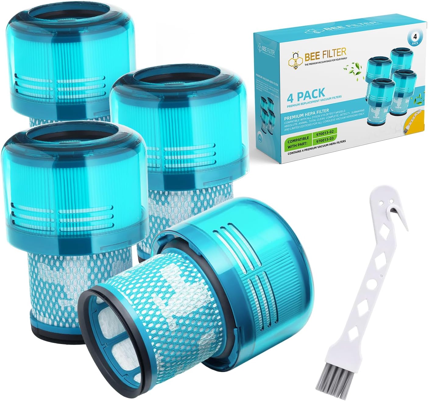 Dyson V15 Filter 4-Pack Premium True HEPA Replacement Filters