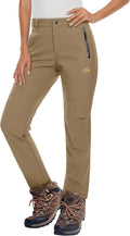 Women's Fleece Lined Waterproof Softshell Ski Pants - Warm Outdoor you