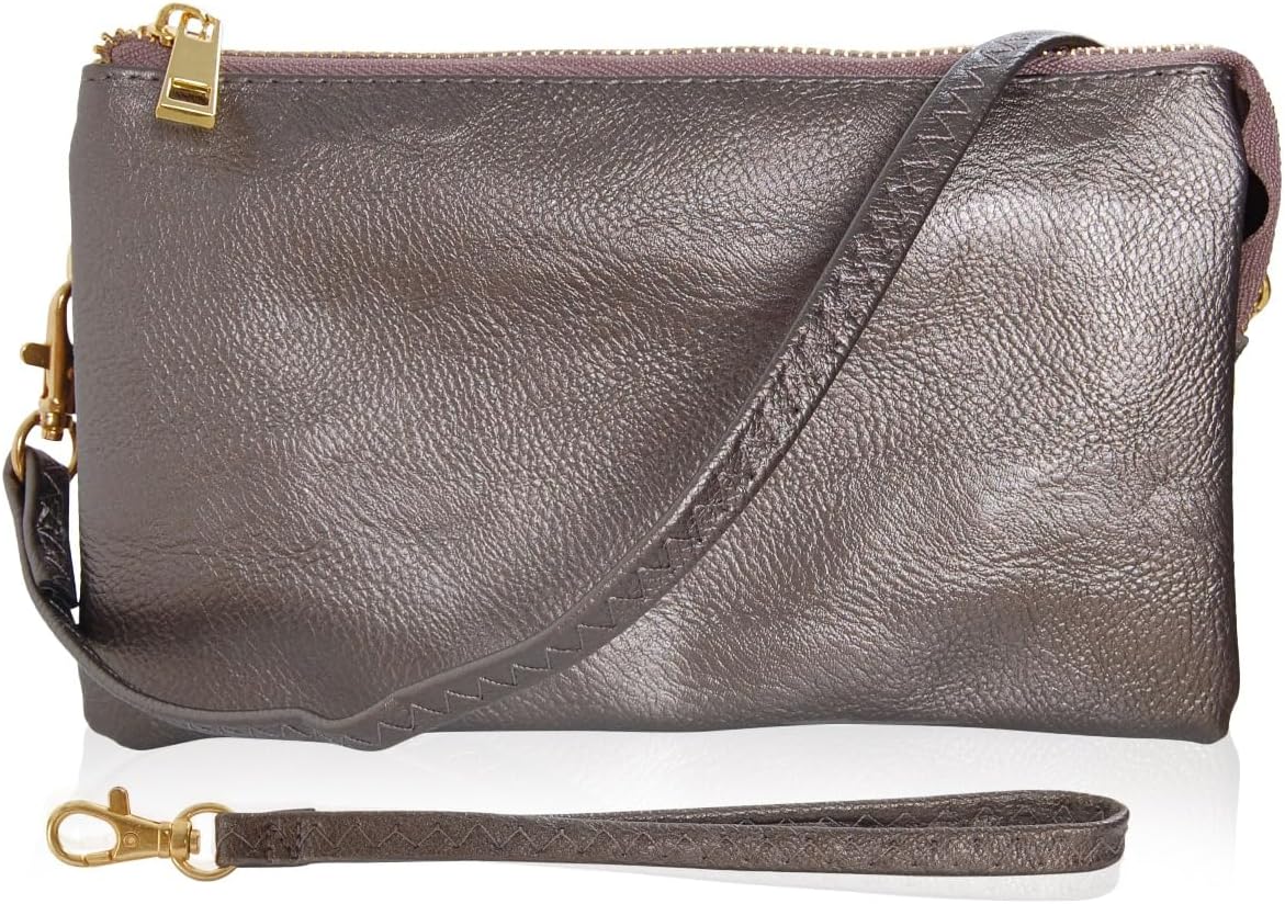 Vegan Leather Wristlet Purse for Women - Stylish Clutch Bag