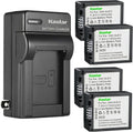 1650mAh 4-Pack Battery Kit with AC Wall Charger for Lumix - Reliable