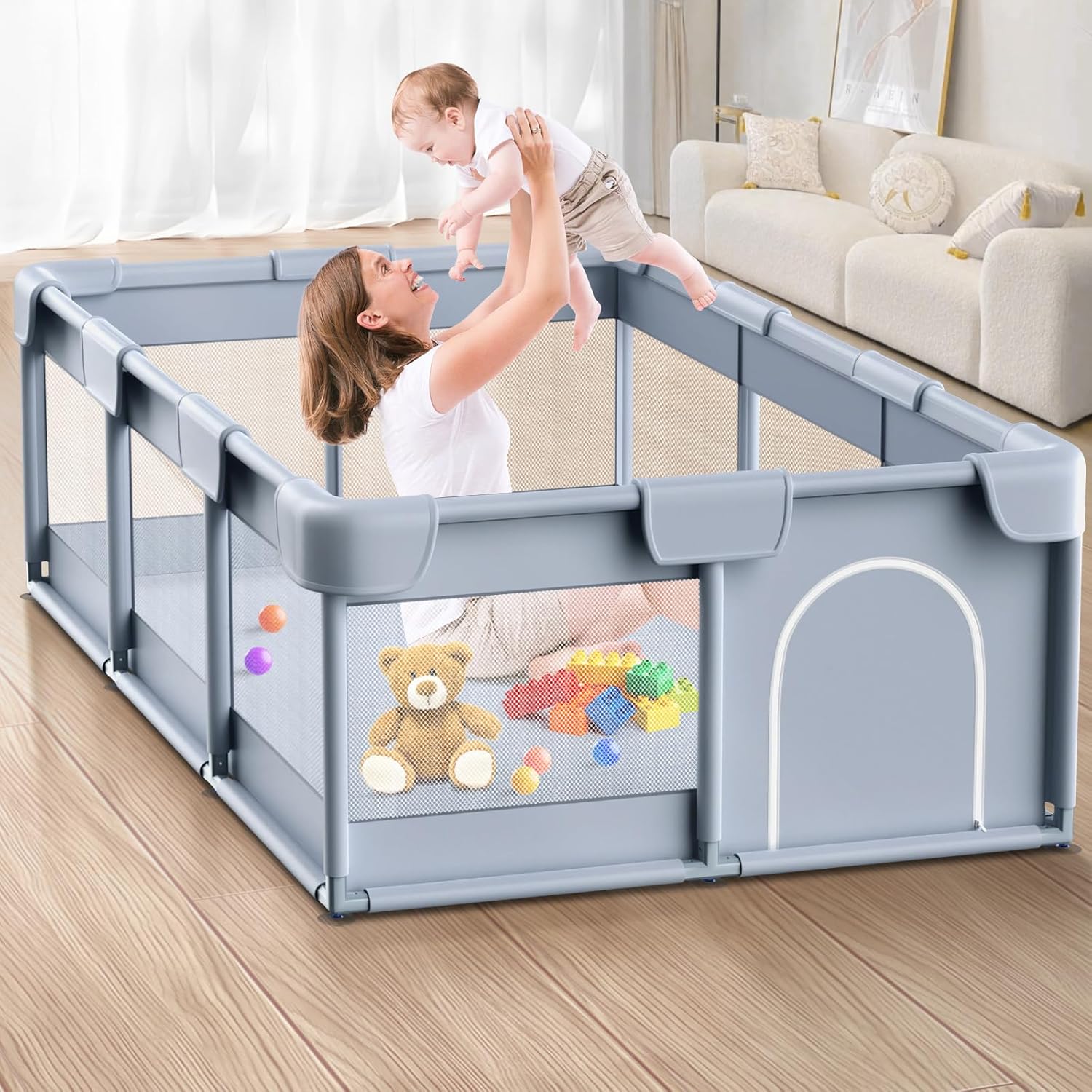 Jaobeem Baby Playpen: Safe & Spacious Indoor/Outdoor Fun