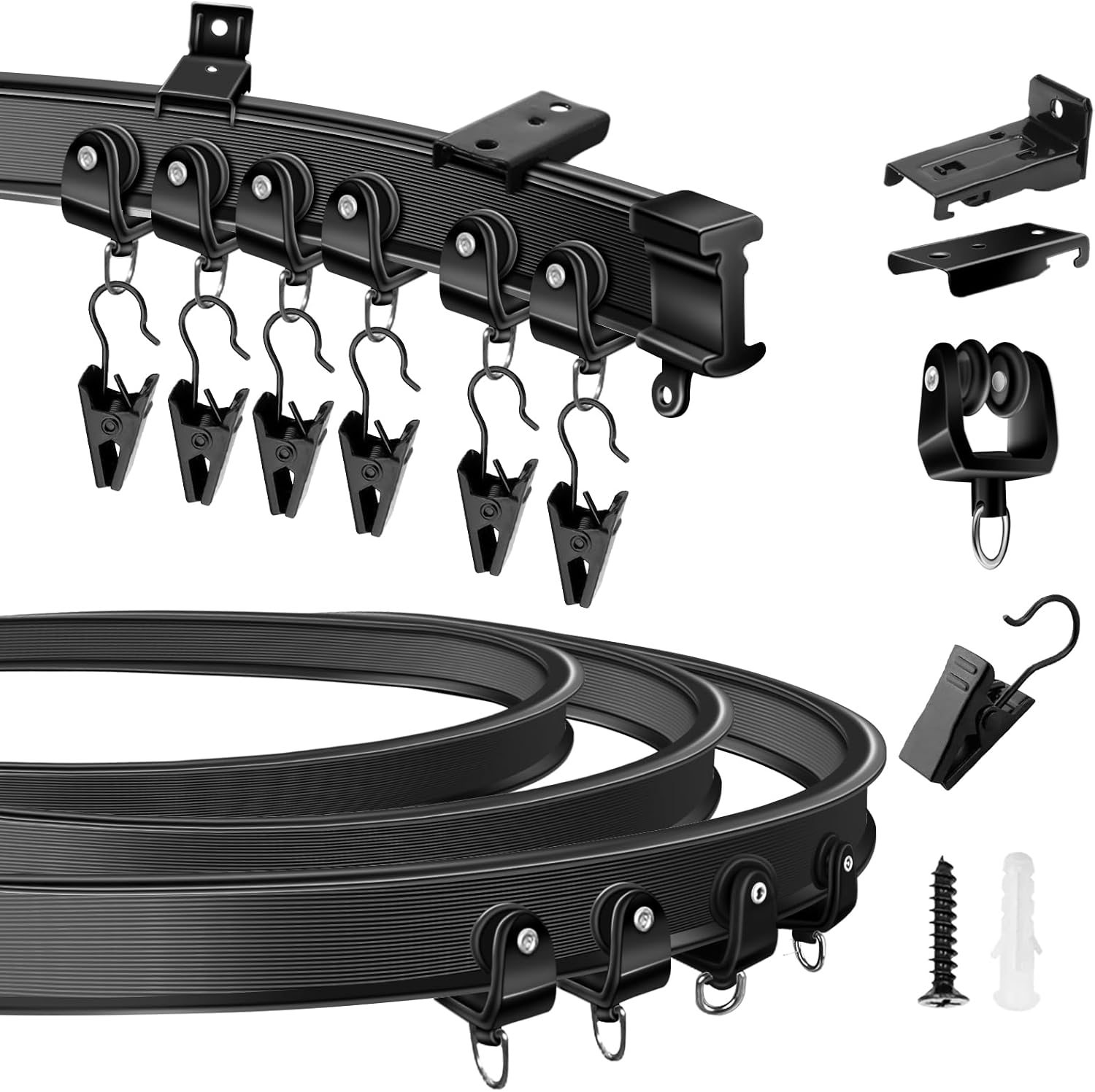 Bendable 20ft Curtain Track for Any Space - KOLAKO