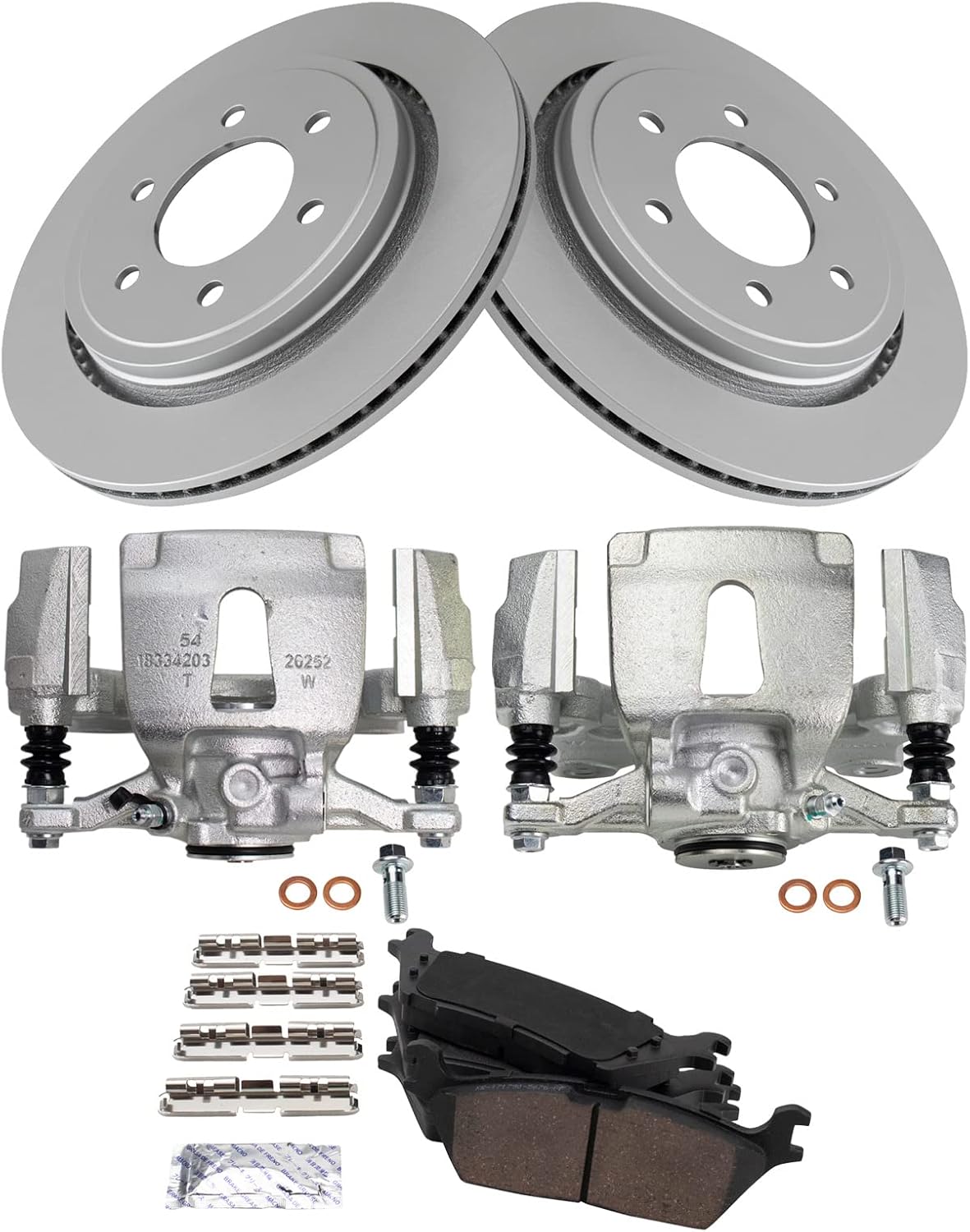 TRQ Rear Brake Pad & Rotor Kit for 2015-2017 Ford F-150