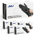 JMU Large Black Nitrile Gloves 1200ct Case, Latex-Free