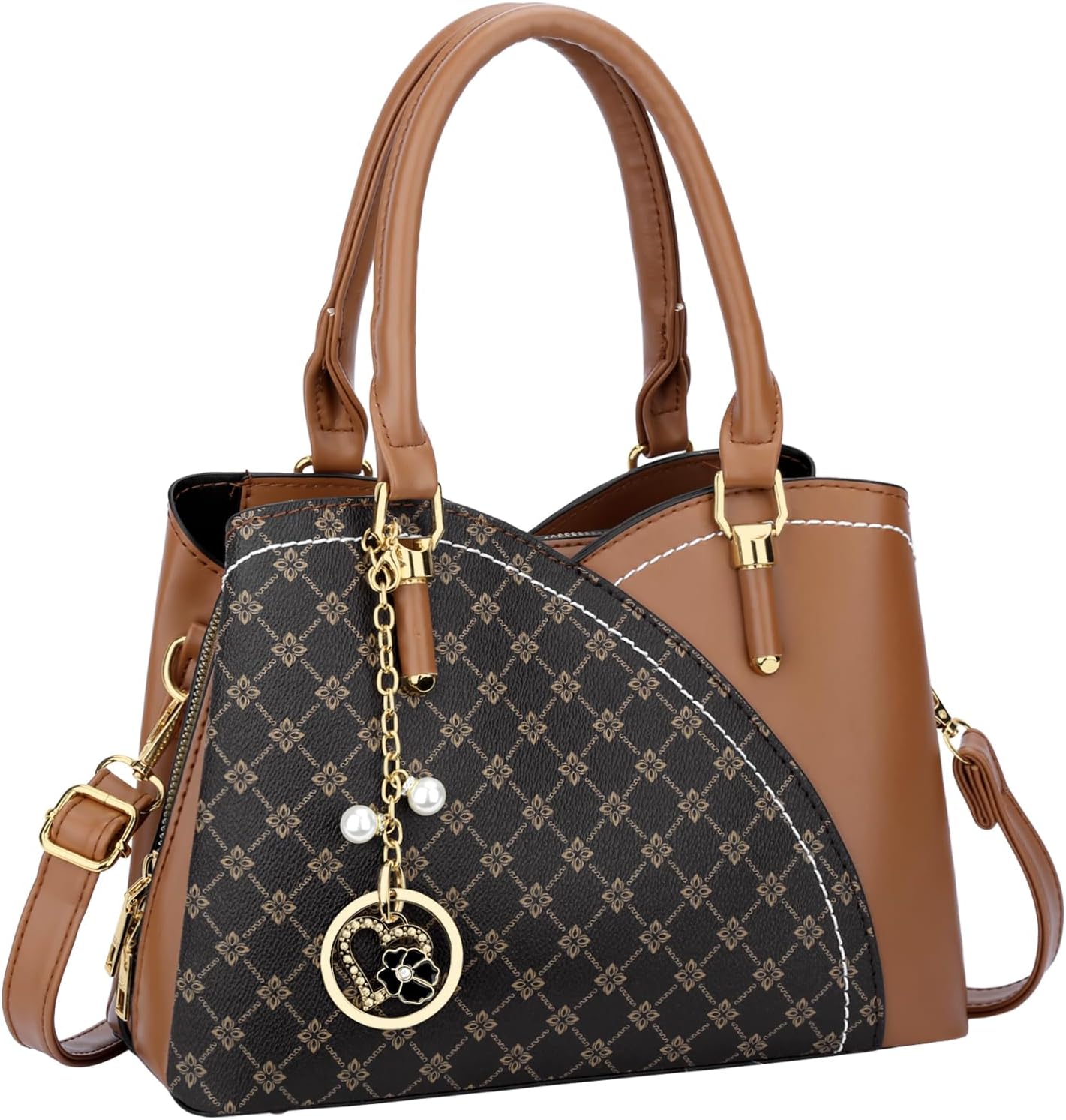 KKXIU Triple Compartments Handbag for Women - Stylish Satchel