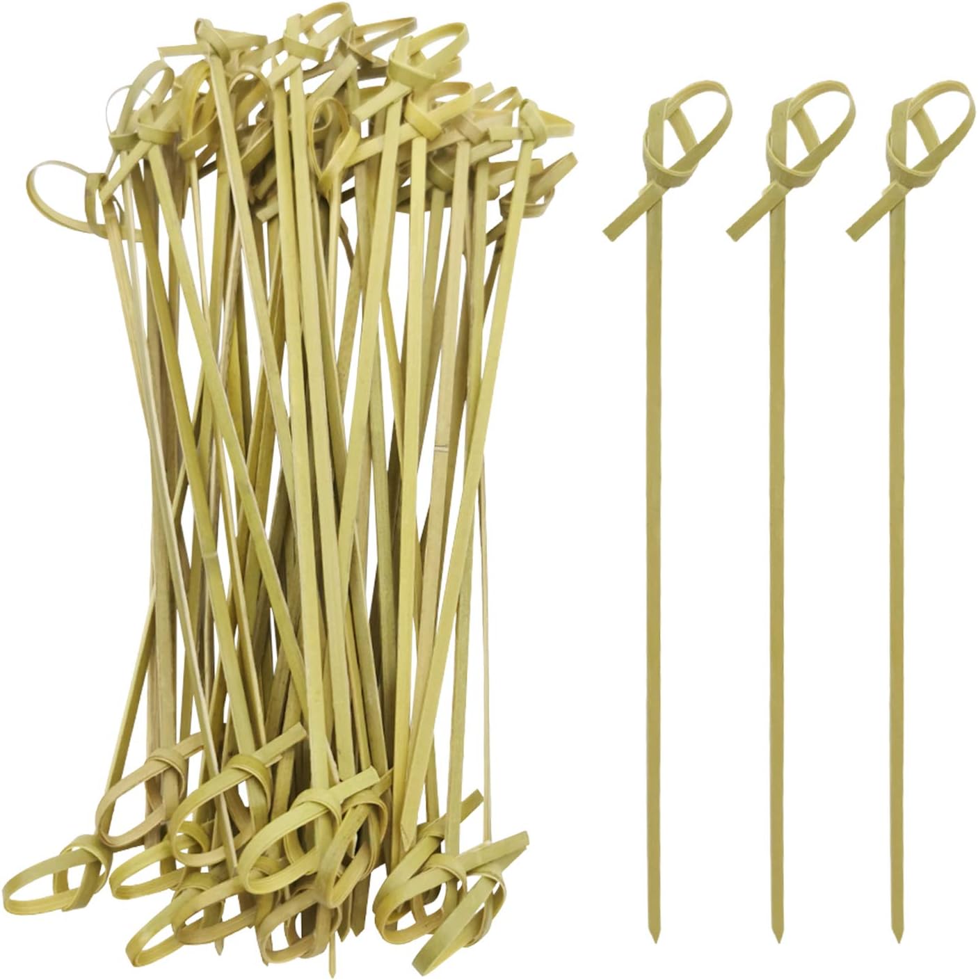 200 Bamboo Cocktail Picks: Elegant 4 Skewers for Appetizers & Drinks