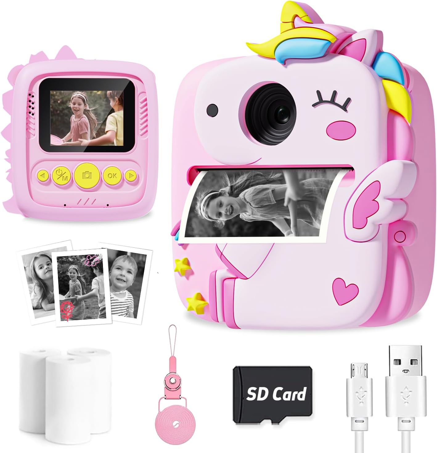 Instant Print Kids Camera | HD Video | Christmas Gift