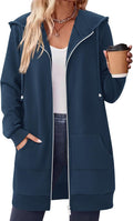 Zeagoo Women's Zip Up Hoodies Long Sleeve Tunic - Warm Oversized
