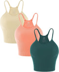 Sunzel Free to Be Tank - Seamless Ribbed Crop Top for Yoga