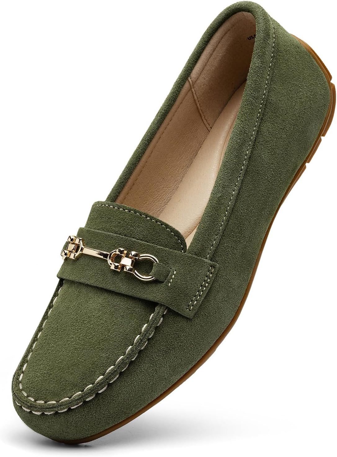 Women's Comfortable Lightweight Suede Leather Loafers for Work