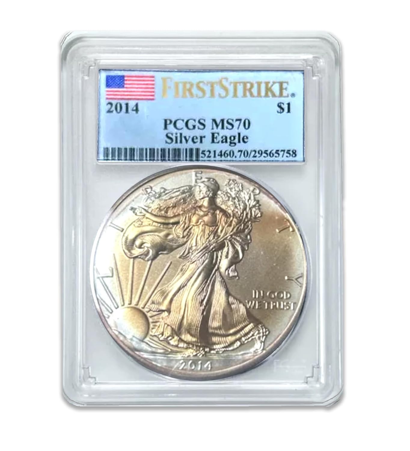 USA 2014 $1 American Silver Eagle Coin MS70 PCGS Review