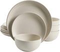 Gibson Home Rockaway 12-Piece Stoneware Dinnerware Set - Modern Matte