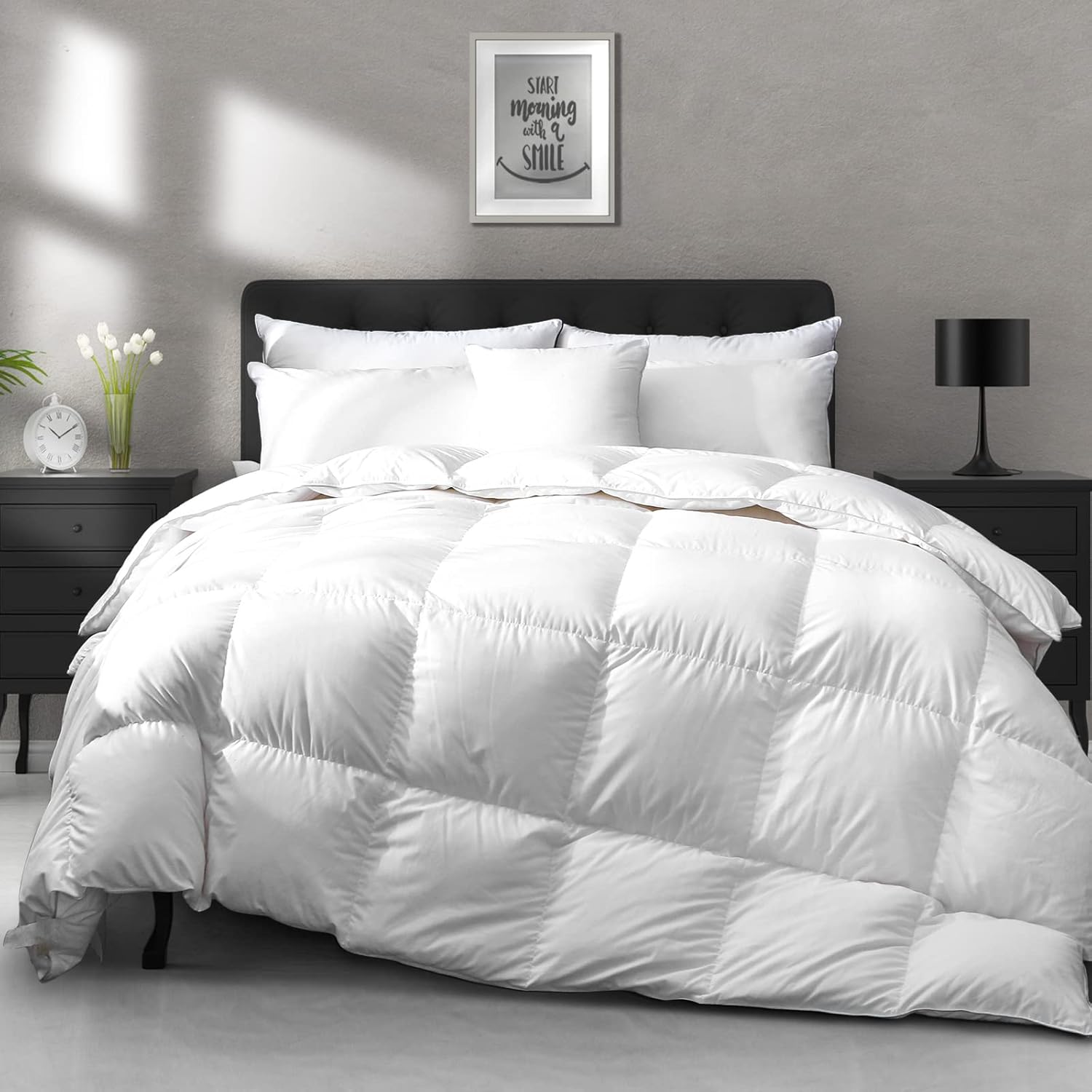 APSMILE All Season Down Feather Fibers Comforter for Super King