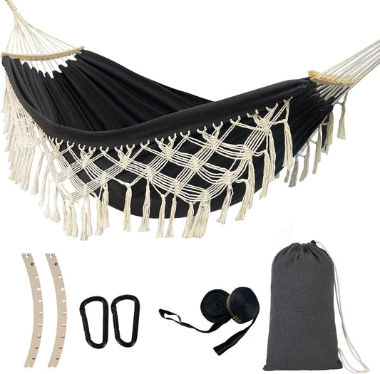 Double Hammock Swing for Indoor Outdoor Use - Max 500lbs