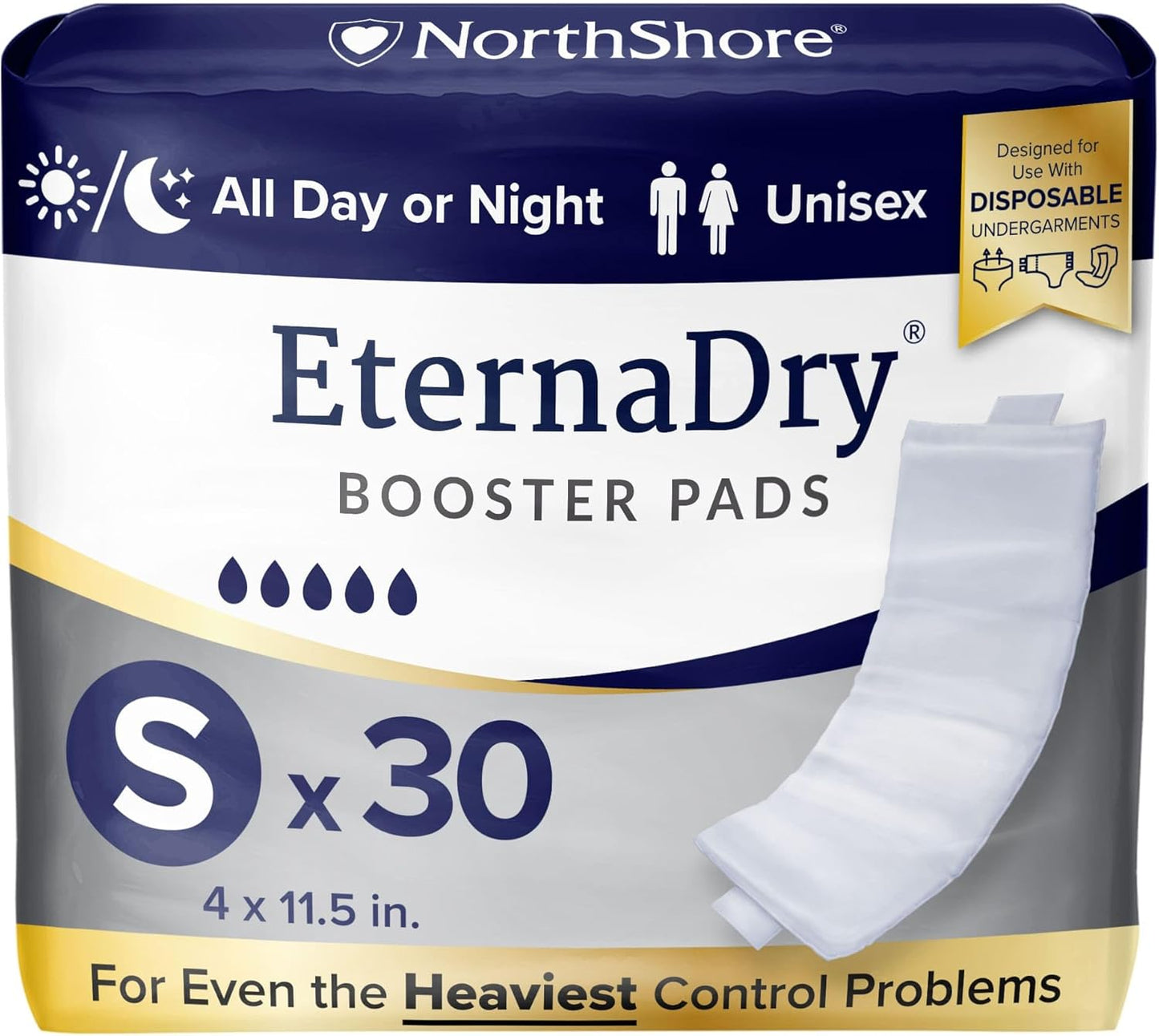 NorthShore EternaDry Booster Pads - Small Adhesive Pack/30