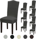 Stretch Dining Room Chair Covers Set of 8 - Removable Washable