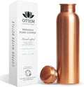 Pure Copper Water Bottle 34 Oz - Ayurvedic Hydration