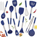 Silicone Kitchen Utensils Set - 12 Piece Non-Stick Cooking Set