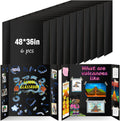 6 Pack Trifold Poster Board 48 in x 36 in - Double Sided Black