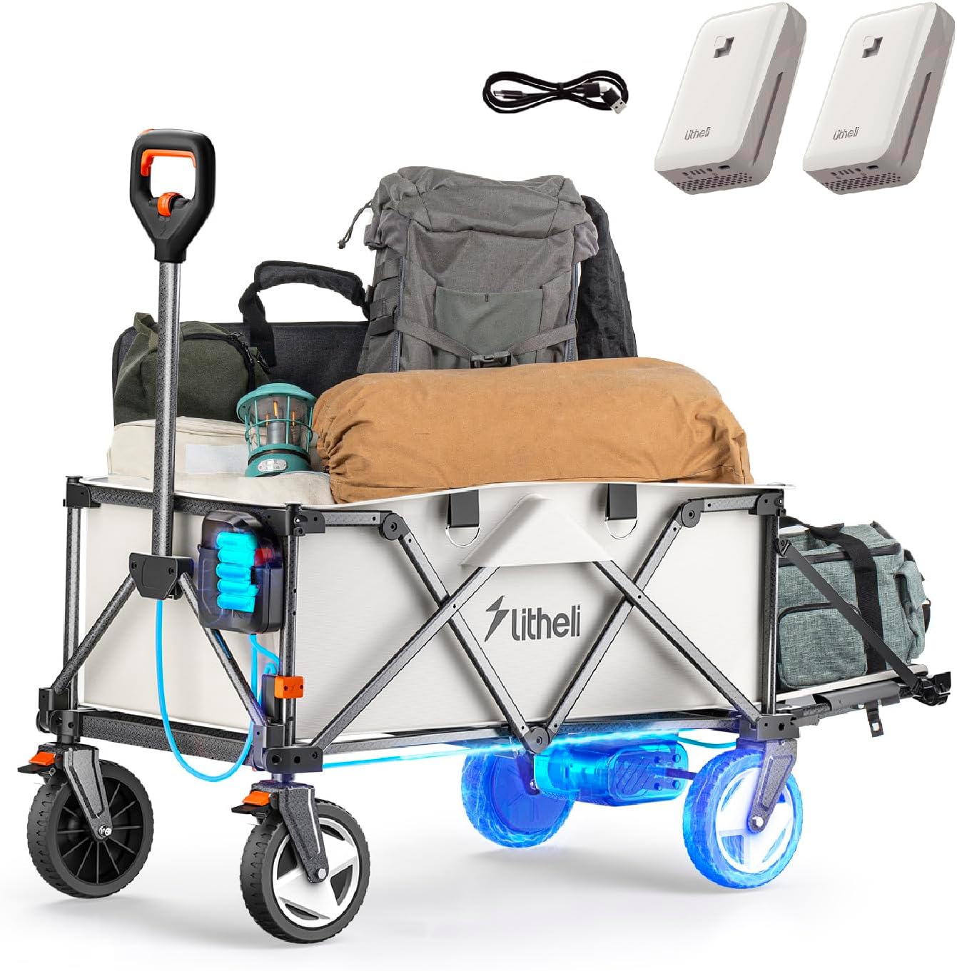 Litheli Electric Wagon Cart: All-Terrain Utility for Adventures