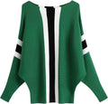 Boat Neck Batwing Sweater for Women - Oversized Soft Knit Pullover
