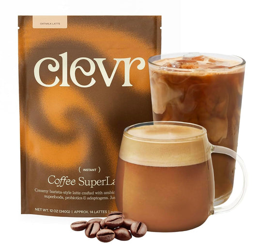 Clevr Blends Mushroom Coffee Latte - Boost Your Day