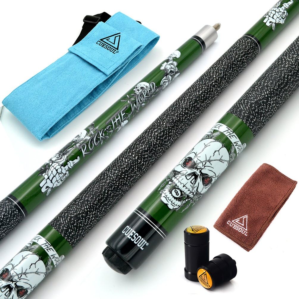 CUESOUL 58 inch Maple Pool Cue Stick Kit for Ultimate Play