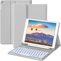 JKSML Keyboard Case for iPad 10.2 in (Gray) - Backlit Detachable