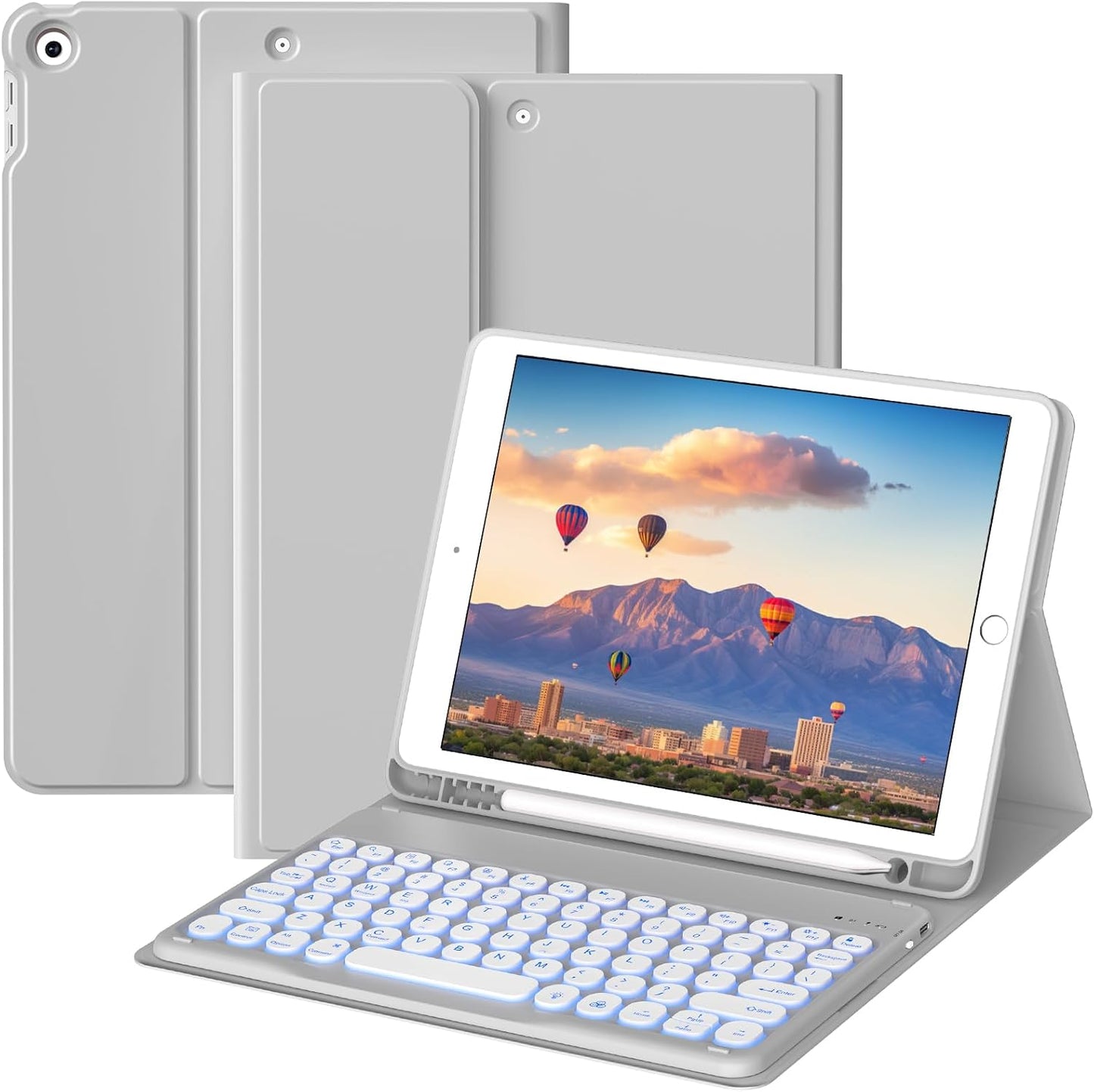 JKSML Keyboard Case for iPad 10.2 Inch with Backlit Keyboard