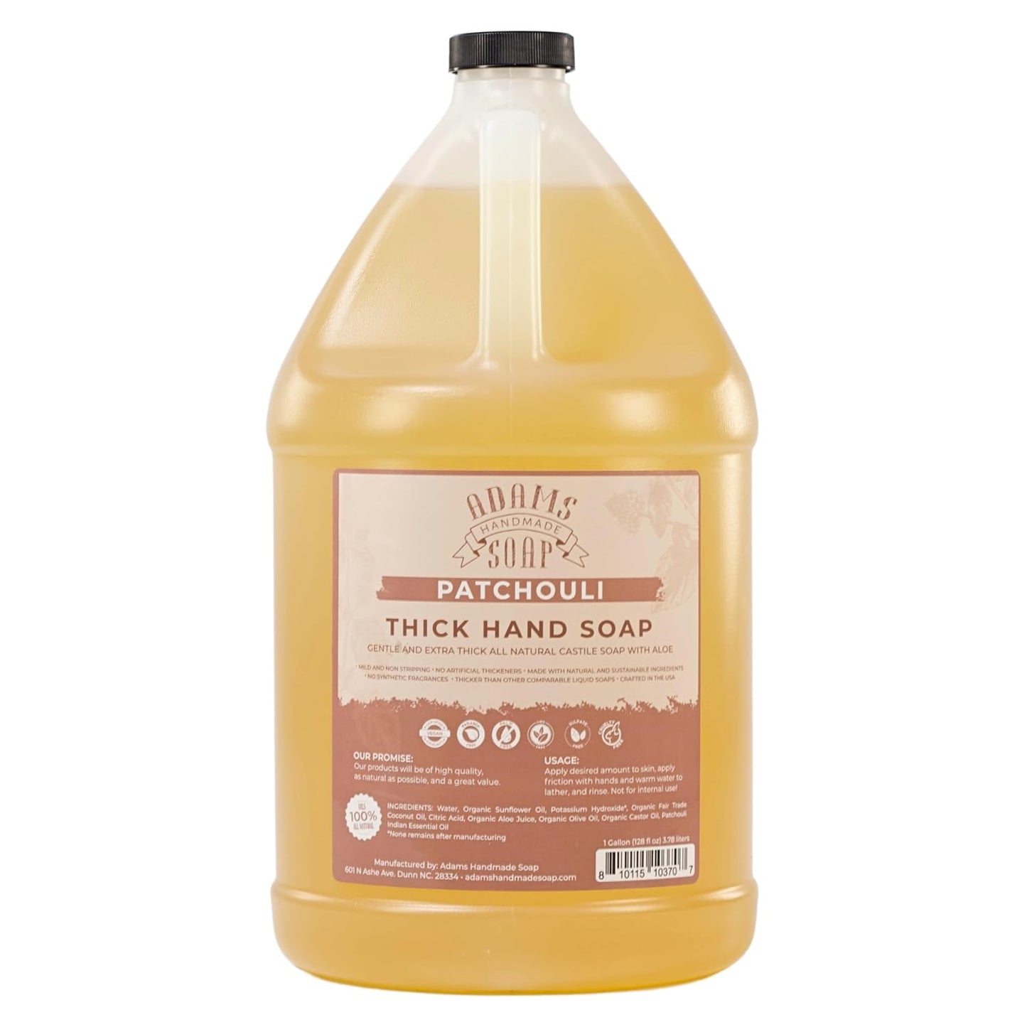 Thick Organic Castile Liquid Hand Soap Refill - Patchouli Scent