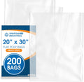 20 in x 30 in Clear Open-End Poly Bags (200 Pack) - Heavy Duty
