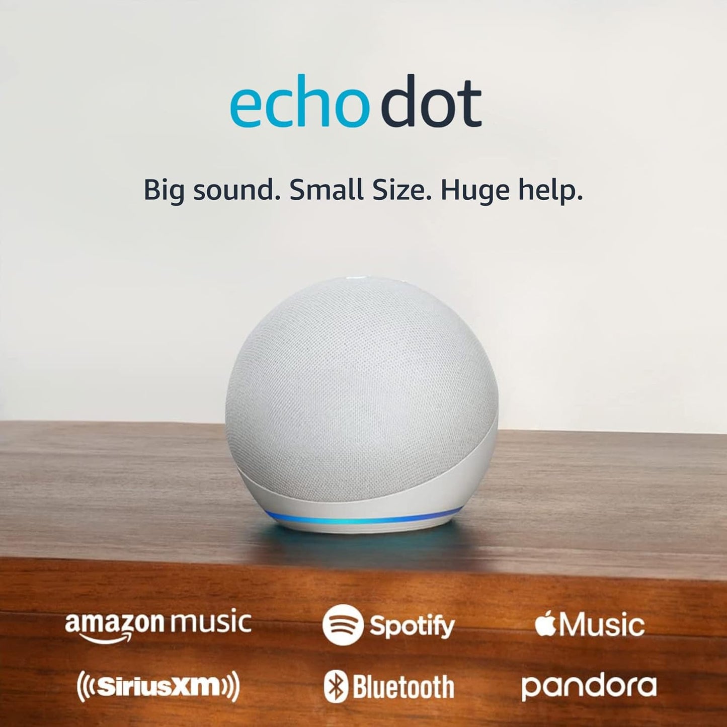 Echo Dot (Glacier White) - Vibrant Alexa Speaker