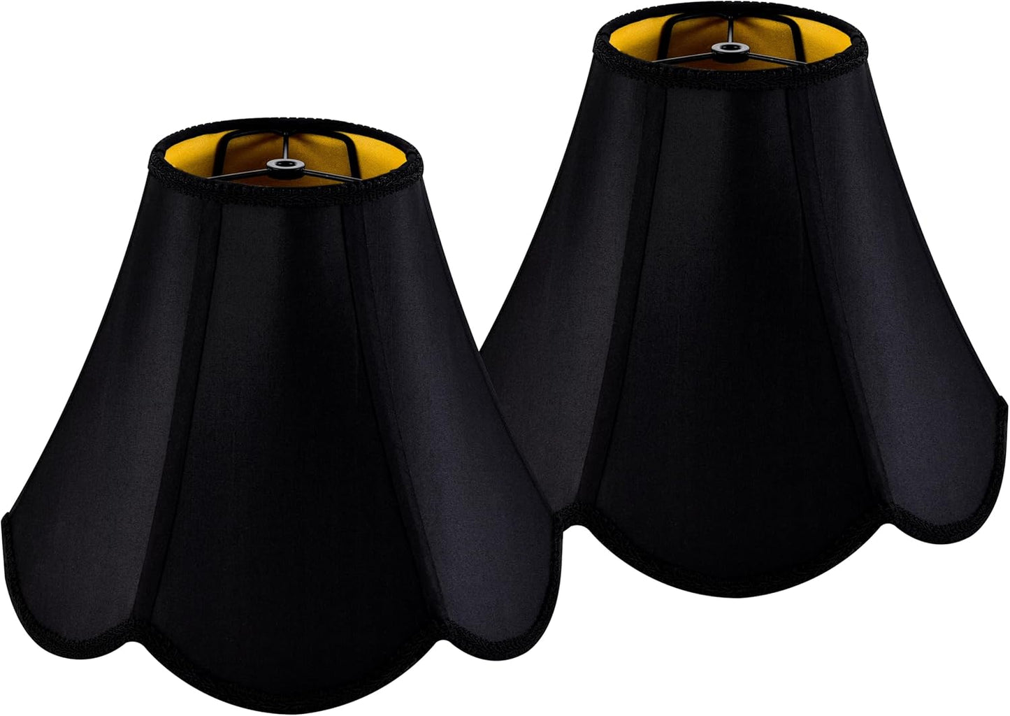 GO&SO Black Bell Lamp Shades Set of 2 for Table and Floor Lamps
