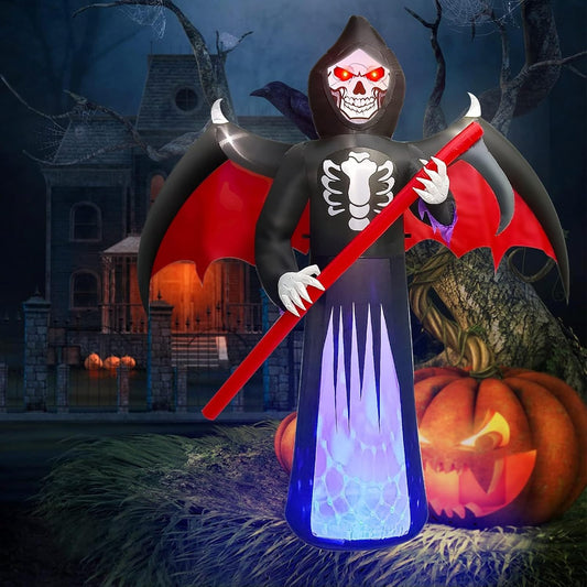 8.3FT Halloween Inflatables Outdoor Scythe Ghost Reaper Decor