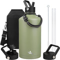Gallon Insulated Water Bottle with Straw 128 oz - Long Cold Retention