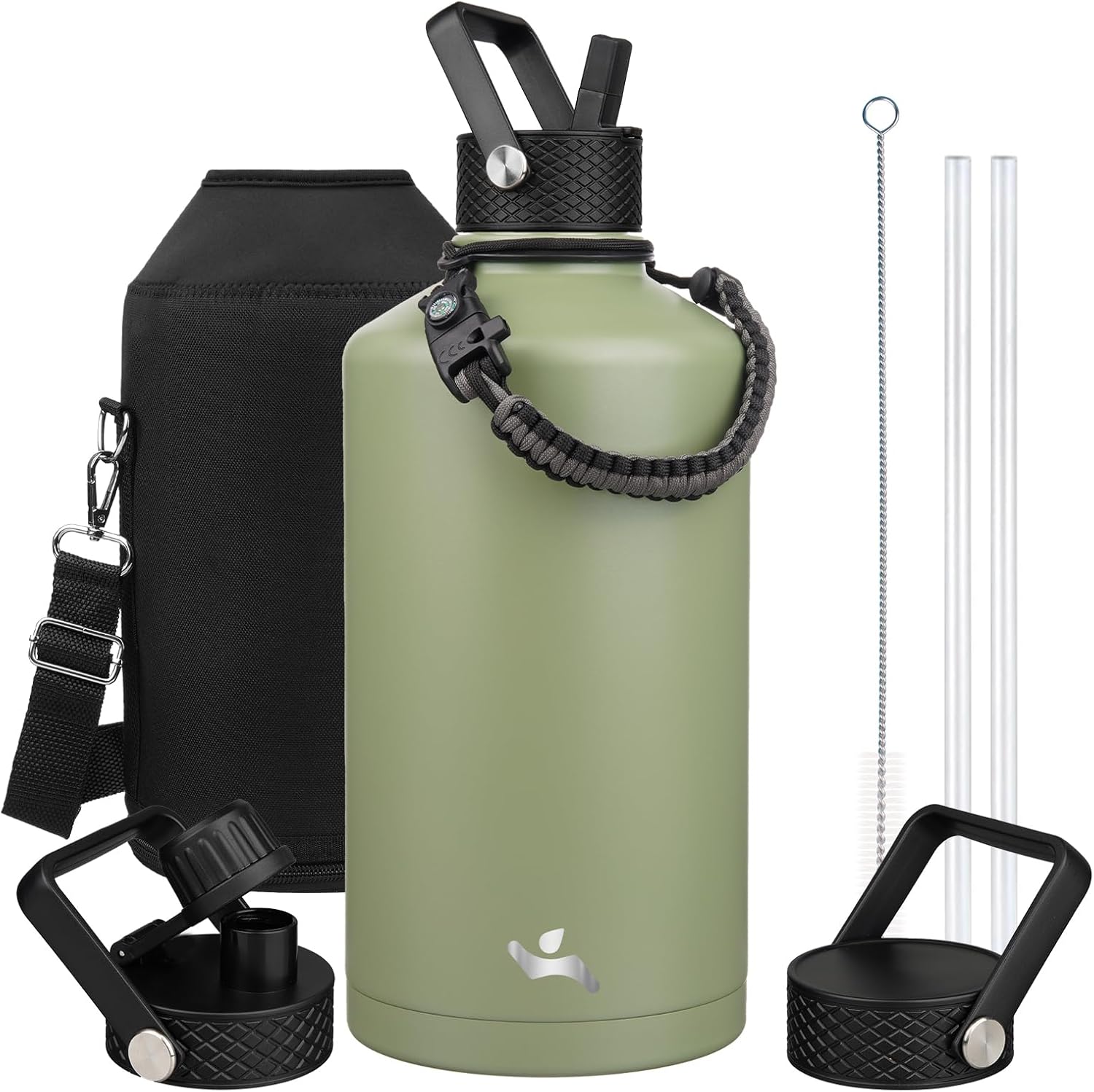 Gallon Insulated Water Bottle with Straw for All-Day Hydration