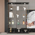 Glass Display Cabinet 12 Shelves 3 Columns 2 Doors - LED Light & Lock
