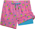 5in Mens Swim Trunks with Compression Liner - Quick Dry Mid-Thigh