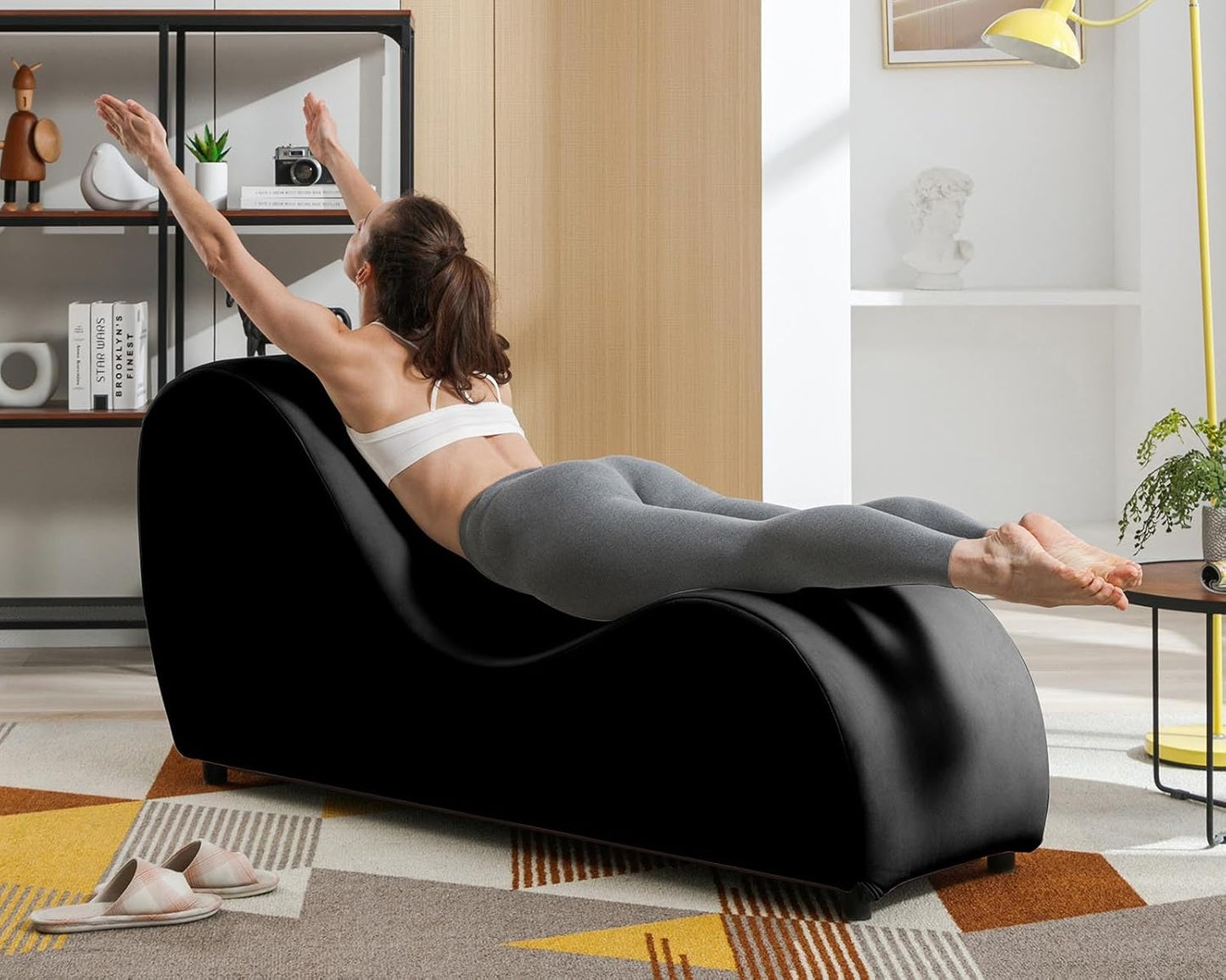 Curved Yoga Chaise: Stretch & Relax in Style!