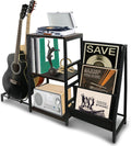 EASTROCK 3-Tier Guitar & Record Stand - Organize with Style!