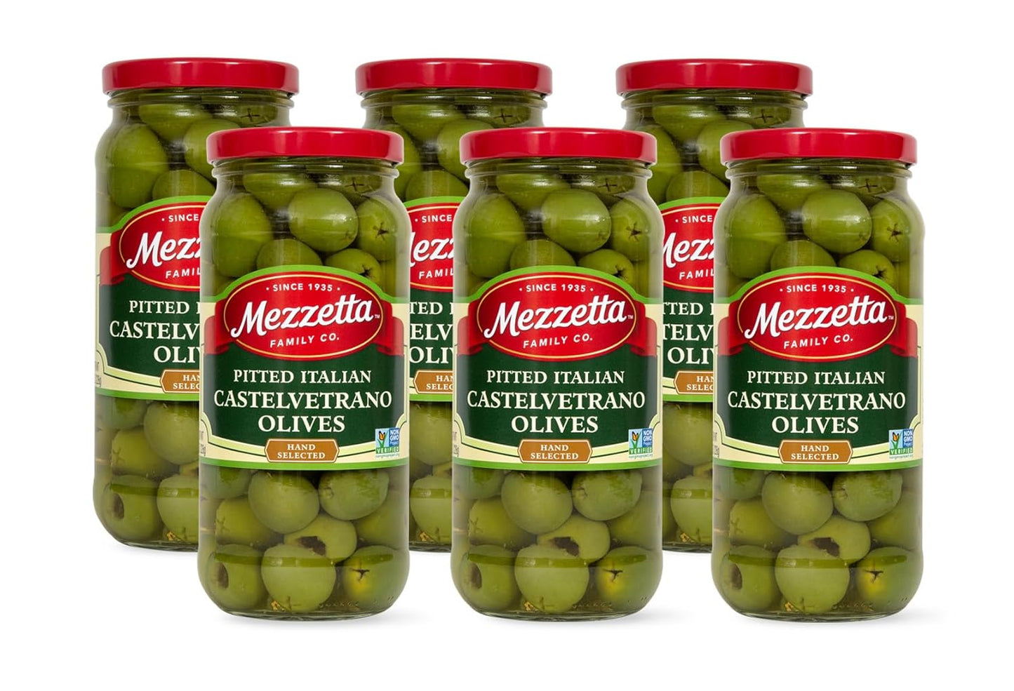 Mezzetta Pitted Castelvetrano Green Olives - Perfectly Salted