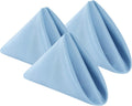 Cloth Napkins 17x17 in Washable Polyester Dinner Napkins - Soft Blue