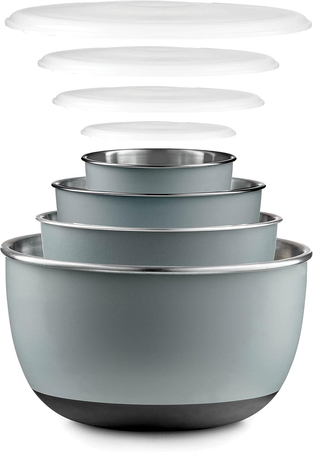 FineDine Stainless Steel Mixing Bowls Set for Kitchen Storage