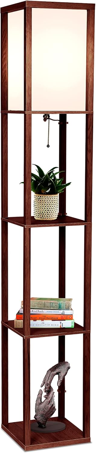 Brightech Maxwell Modern Shelf Floor Lamp with LED Bulb