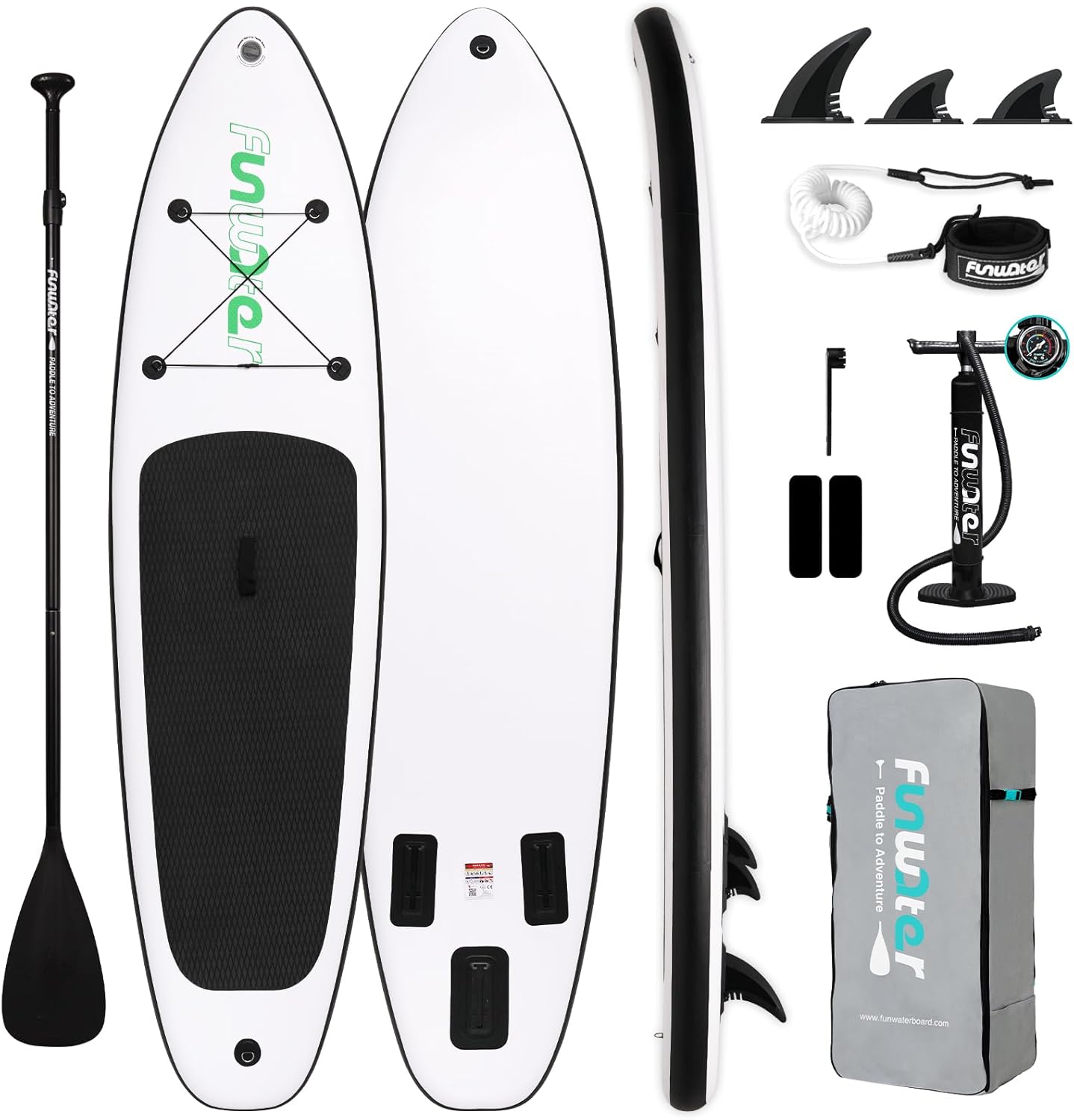 FunWater Inflatable Ultra-Light Stand Up Paddle Board for All
