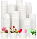 Paper Ice Cream Cups 300 Pack 8 oz - Bulk Disposable Dessert Bowls