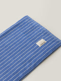 Azure Holiday-Striped Pure Cotton Bath Towel for Luxury Comfort