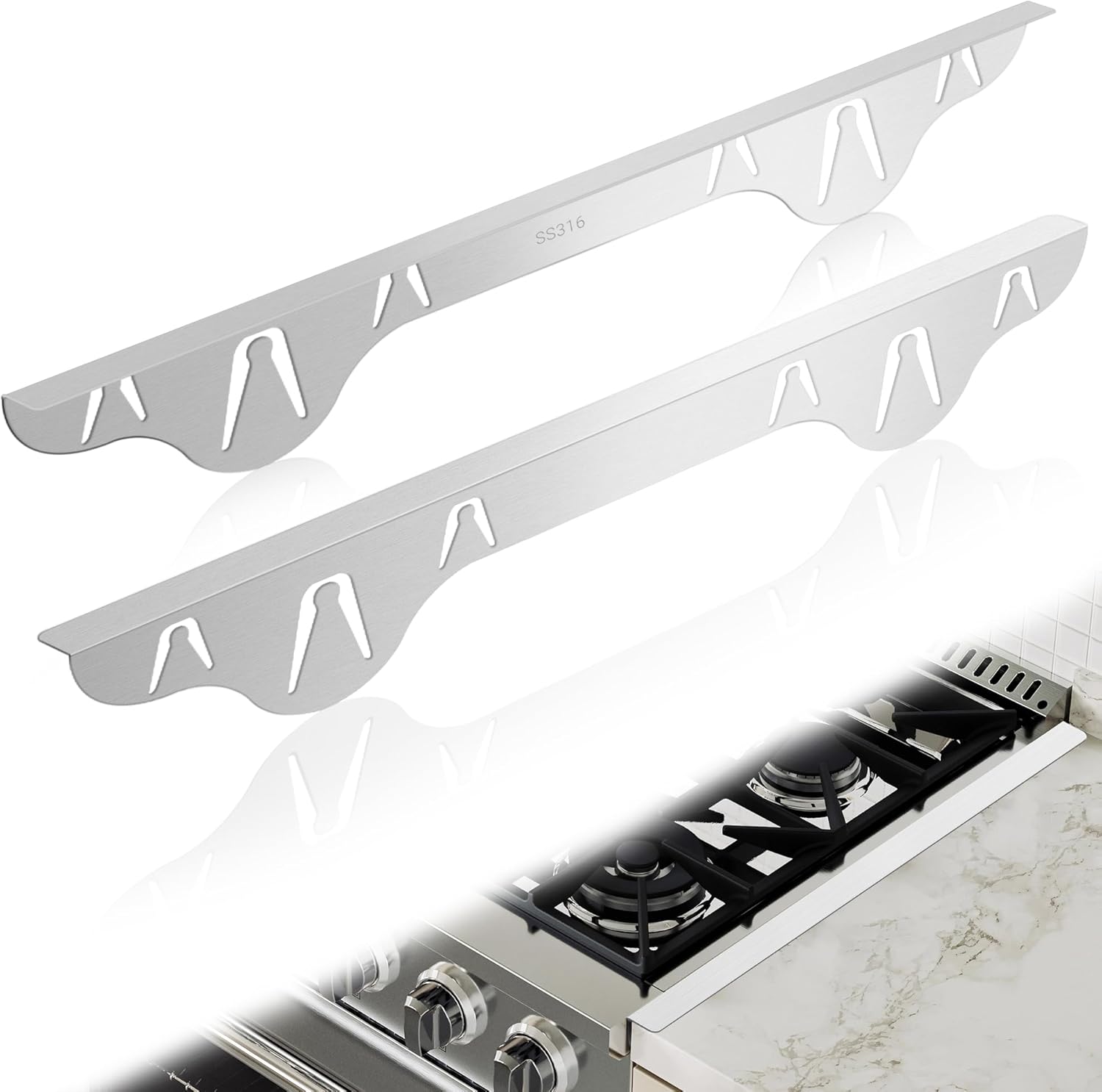 Stove Counter Gap Covers, 316 Stainless Steel Filler for Kitchen